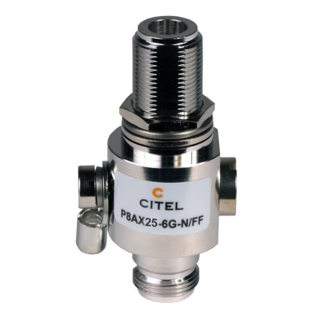 CITEL Outdoor RF Protector, Dc-6.9 Ghz, Dc Pass, 90W, Imax 20Ka, Female-Female N Connector P8AX25-6G-N/FF